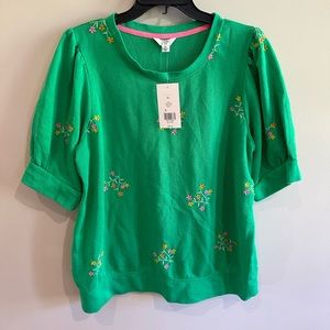 NWT CROWN & IVY PUFF SLEEVE SWEATSHIRT XL